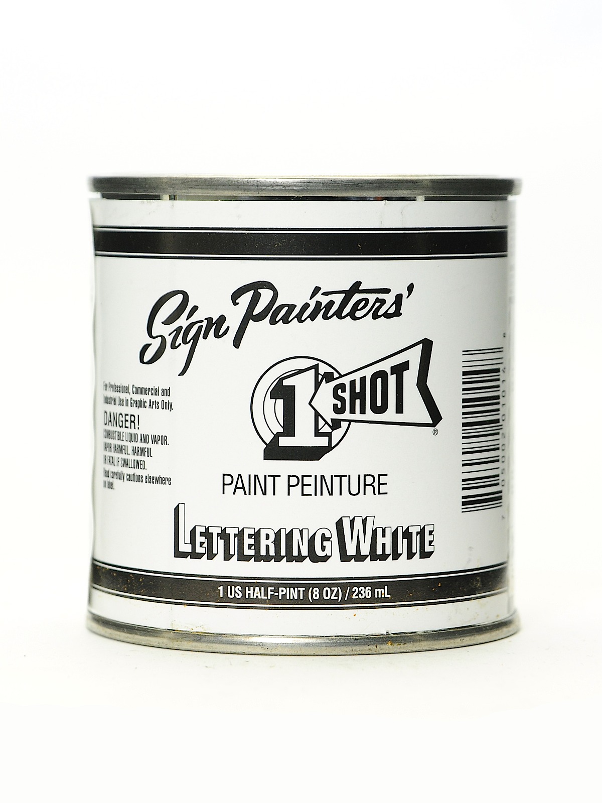 Lettering Enamel lettering white half pint 101L