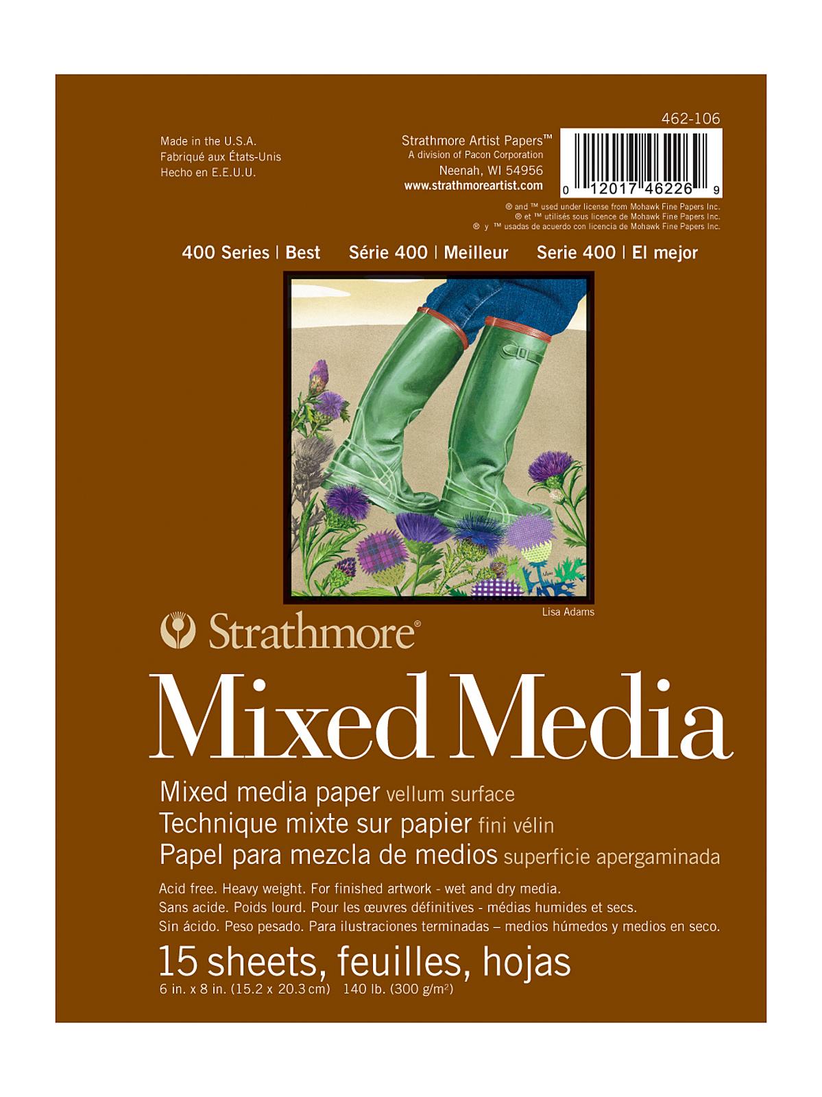 400 Series Mixed Media Pad 6 in. x 8 in. 15 sheets