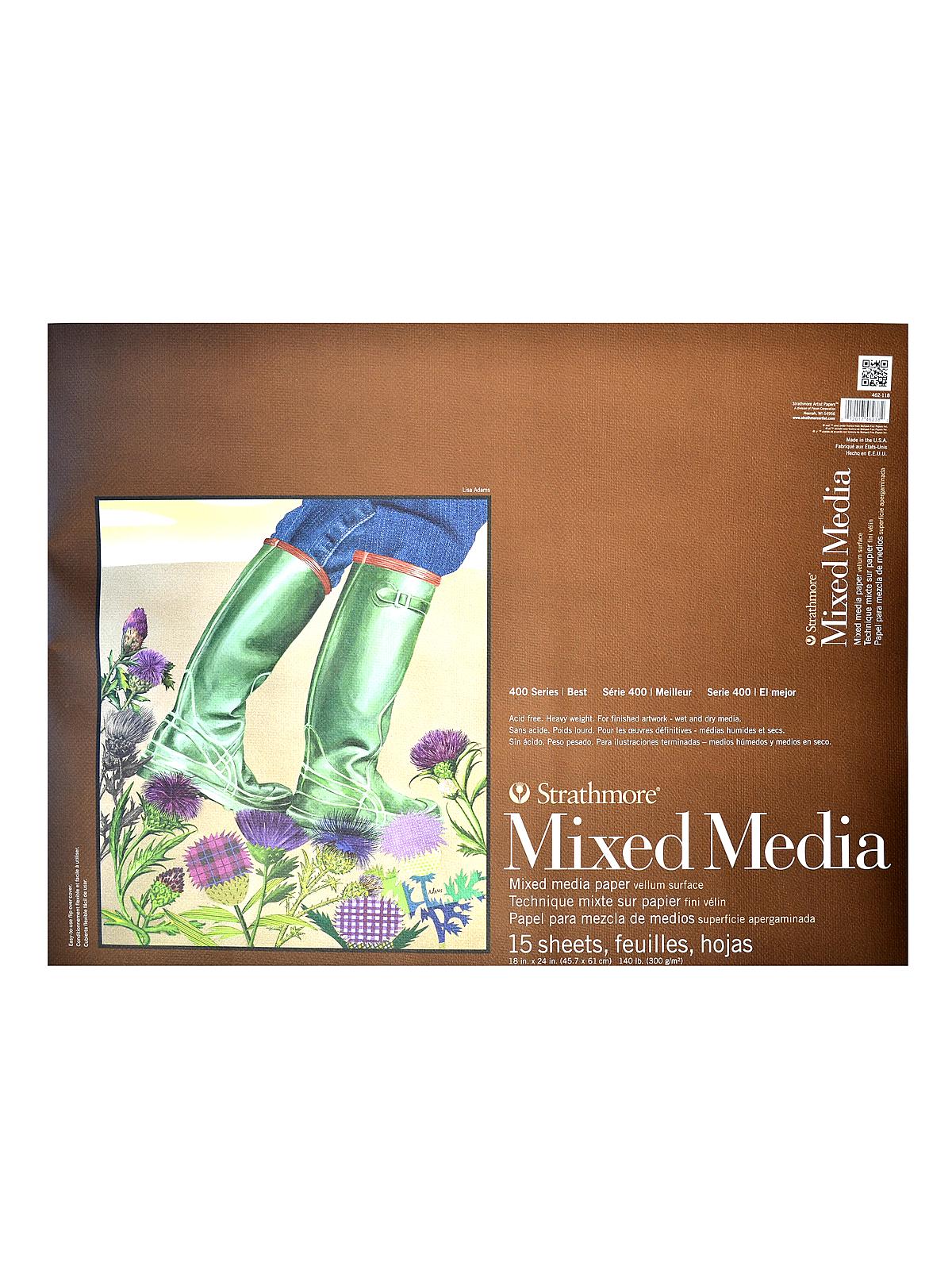 400 Series Mixed Media Pad 18 In. X 24 In. 15 Sheets