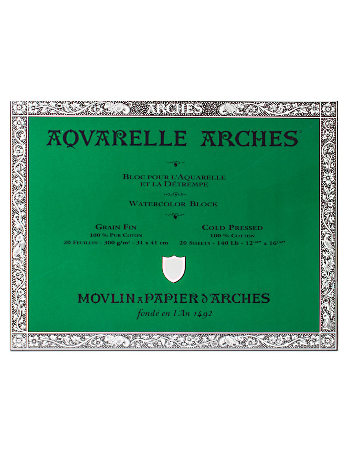 Aquarelle Watercolor Block 140 lb. cold press 12 in. x 16 in.