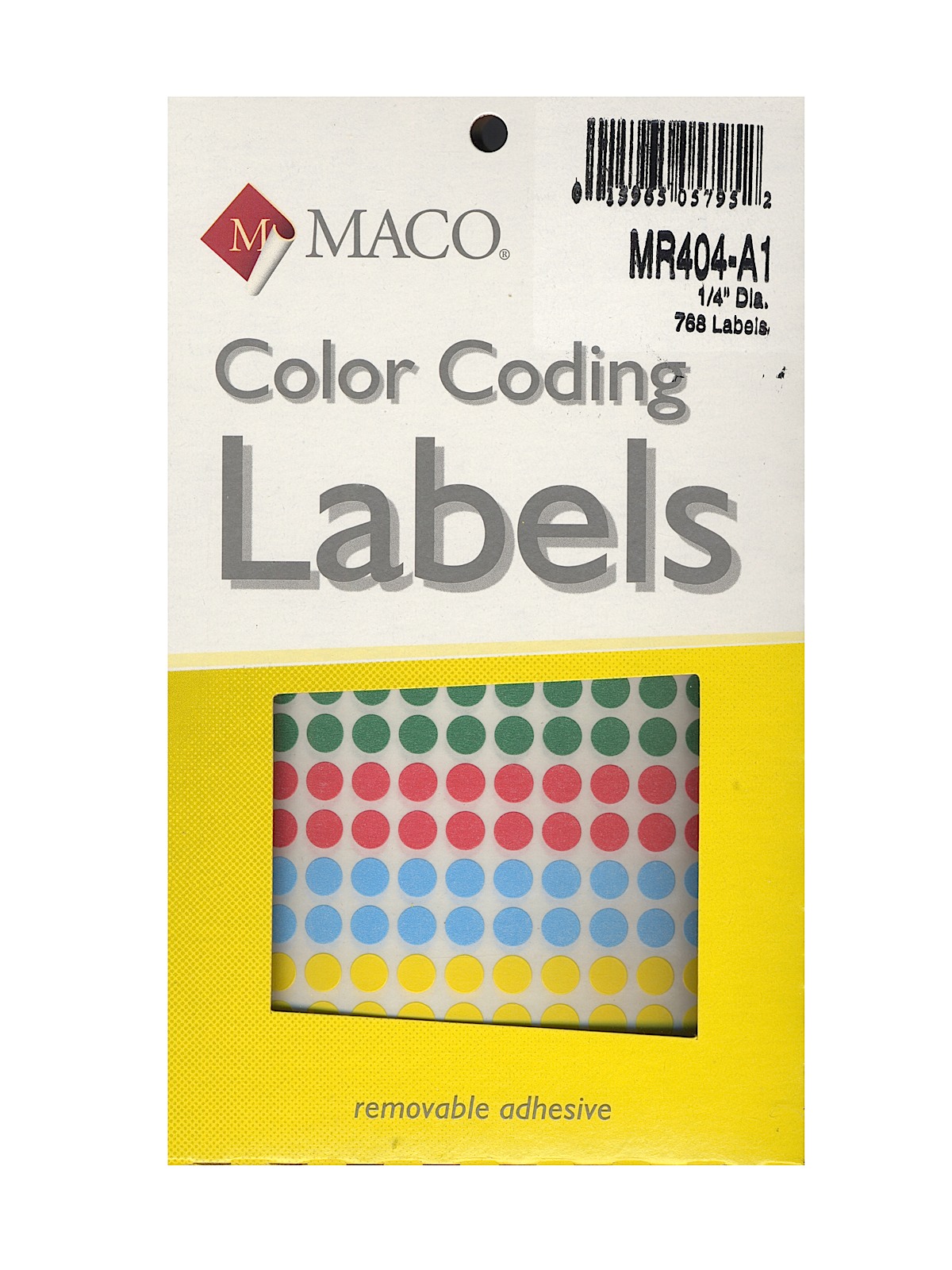 Color Coding Labels 1 4 in. round assorted pack of 450