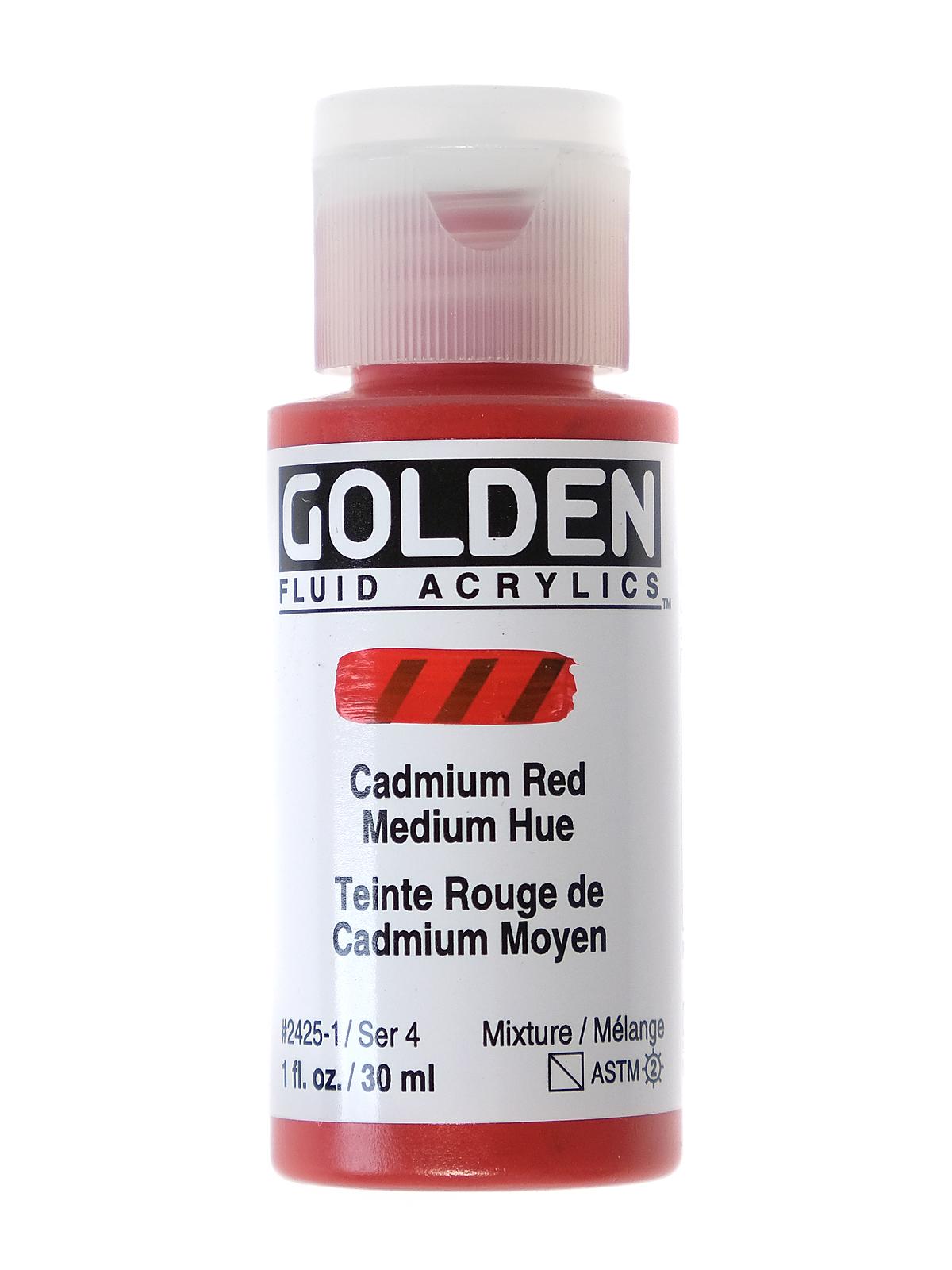 Fluid Acrylics cadmium red medium hue 1 oz.