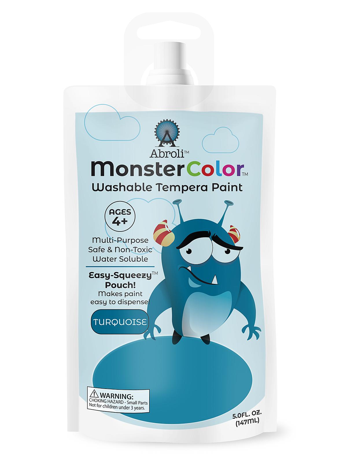 Monster Color Tempera Paint Original Turquoise 5 Oz. Pouch