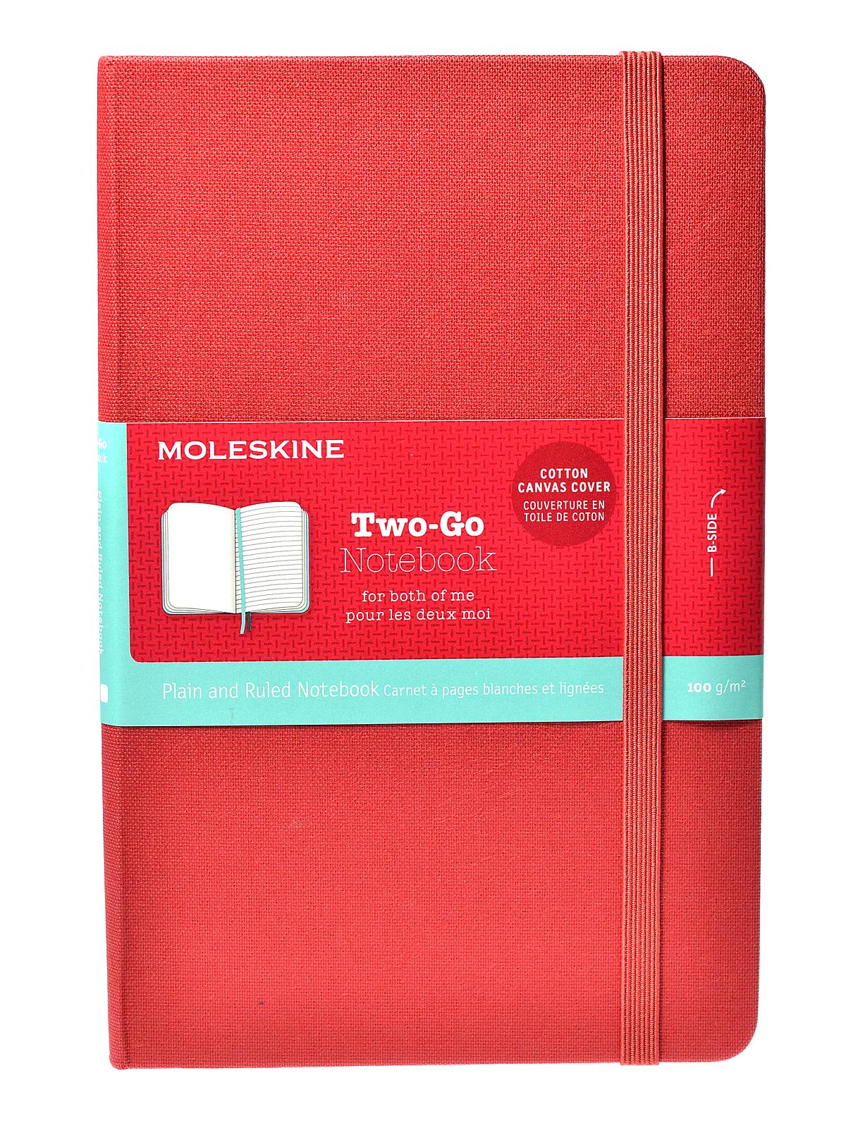 Two-go Notebook Raspberry Red 4 1 2 In. X 7 In. 144 Pages