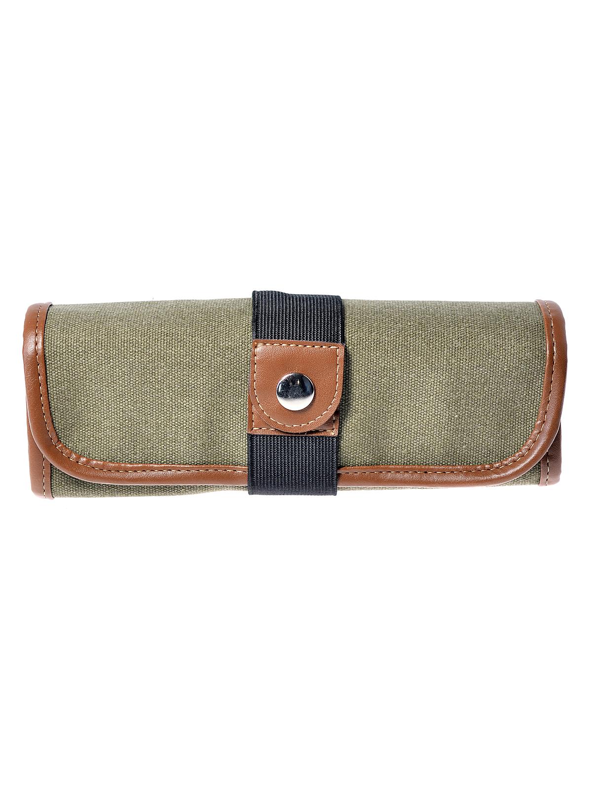 Canvas Pencil Roll-up Olive