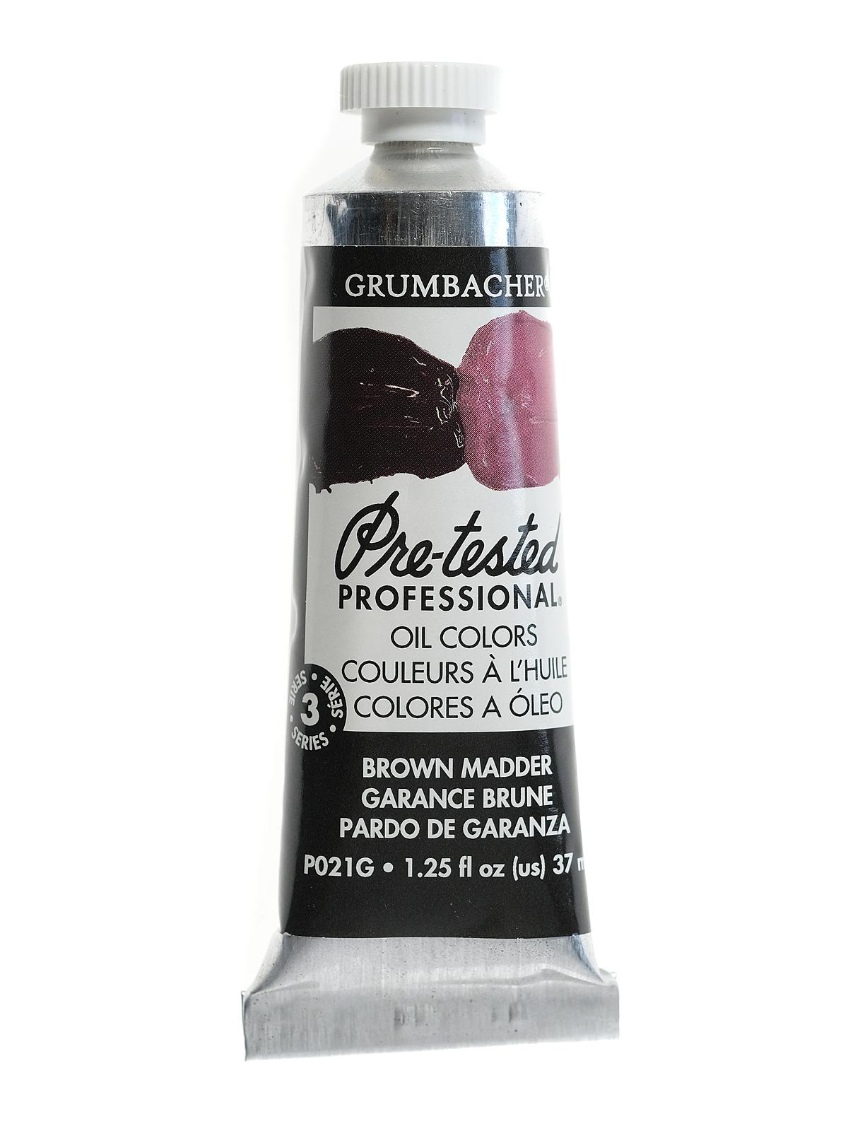Pre-Tested Artists Oil Colors brown madder P021 1.25 oz.