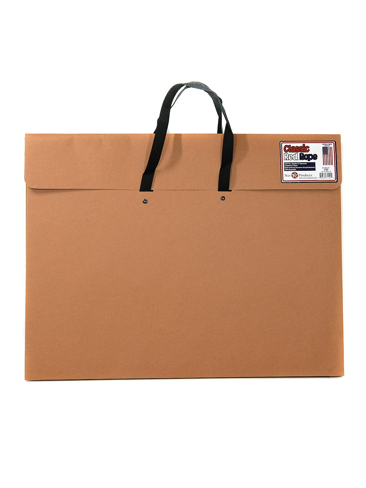 STAR Wallet Art Portfolios 17 in. x 22 in. flap closure with handles red