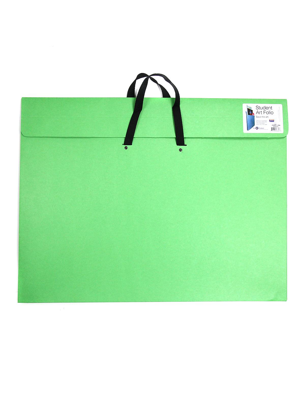 Student Art Folio with Handles 23 in. x 31 in. x 2 in. green