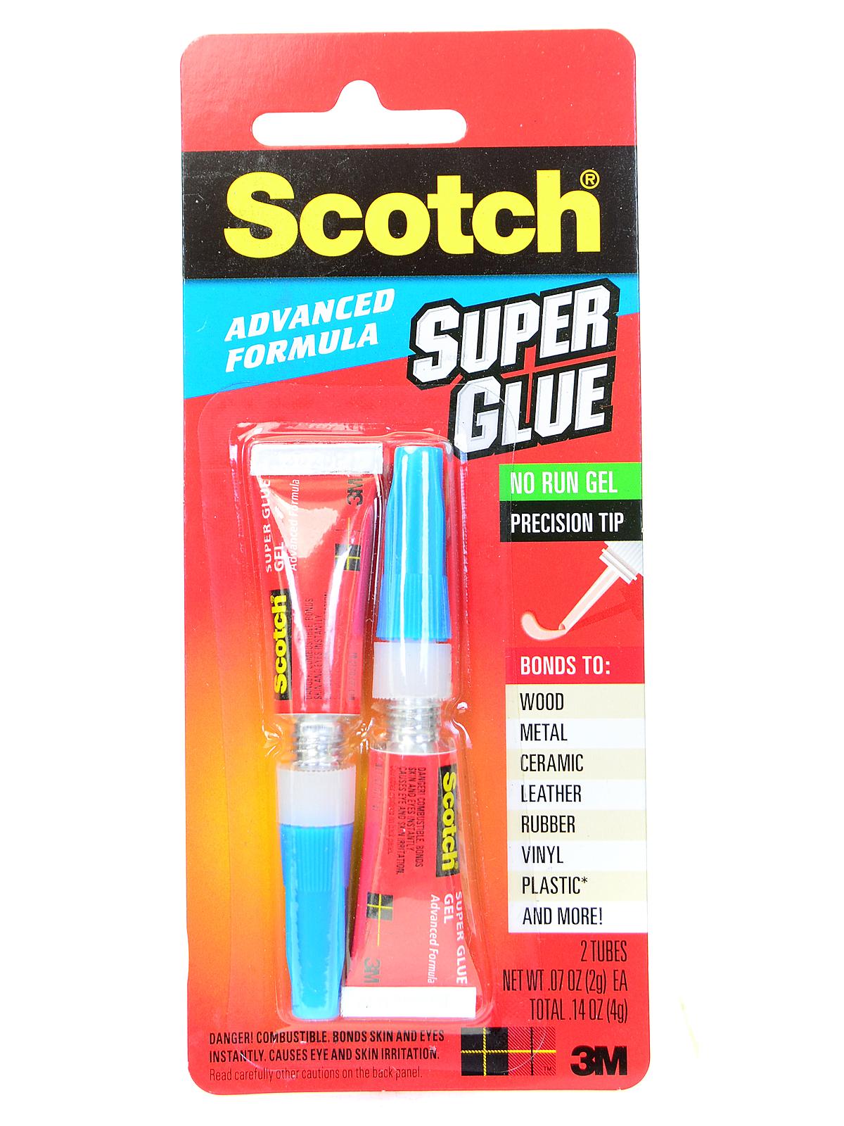 Advanced Formula Super Glue No Run Gel with Precision Tip 0.07 oz. pack of 2 AD122