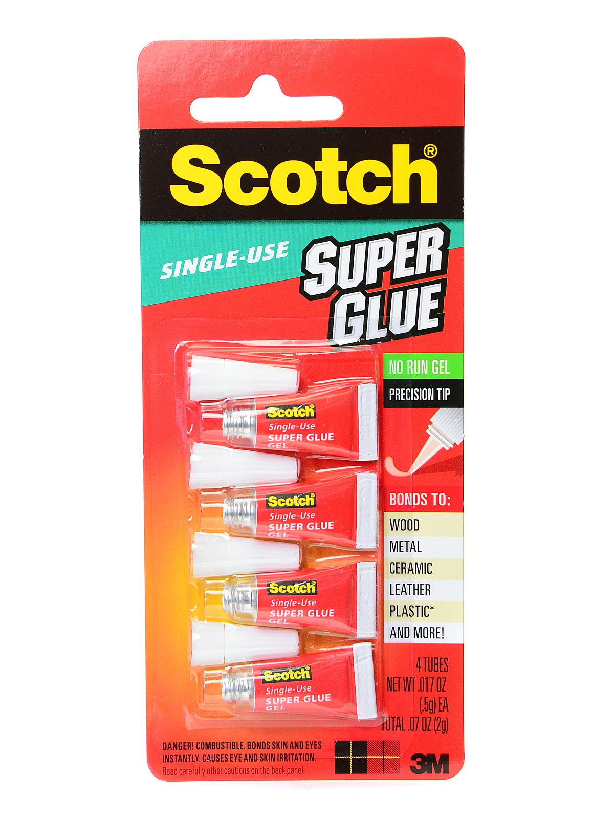 Single Use Super Glue Gel 0.017 Oz. Pack Of 4
