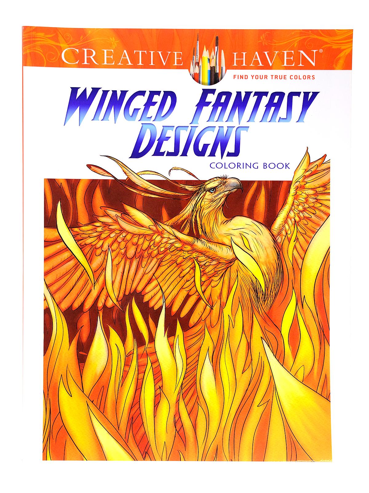 Creative Haven Coloring Books Winged Fantasy Designs