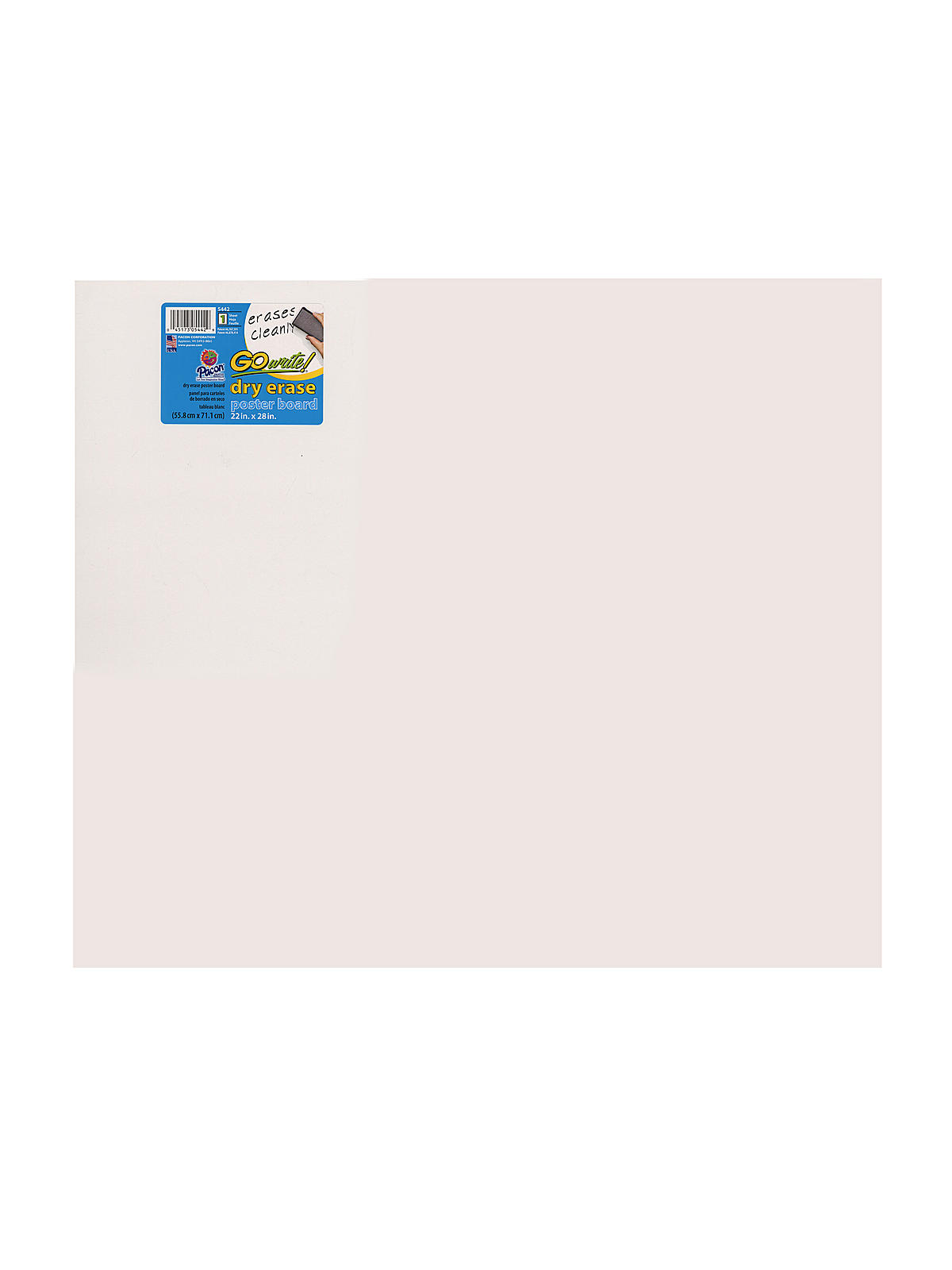 GoWrite Dry Erase Poster Board 22 In. X 28 In.