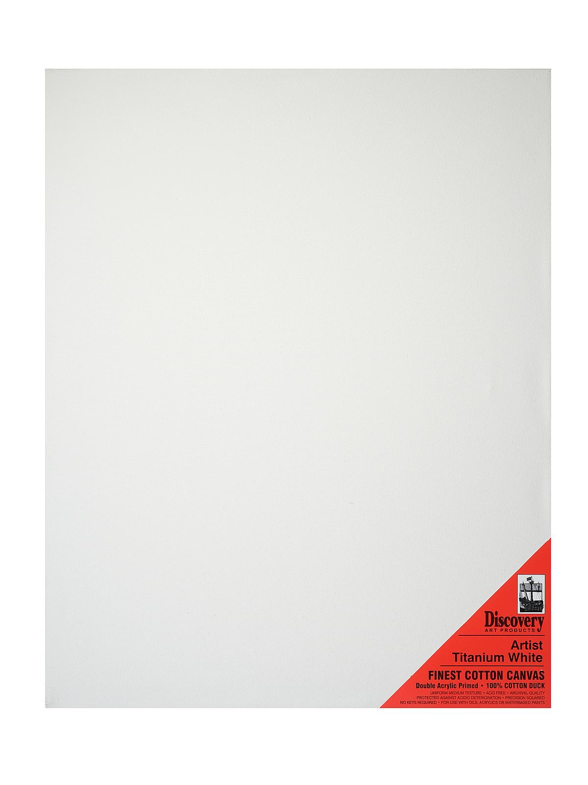 Finest Stretched Cotton Canvas White 16 In. X 20 In. Each