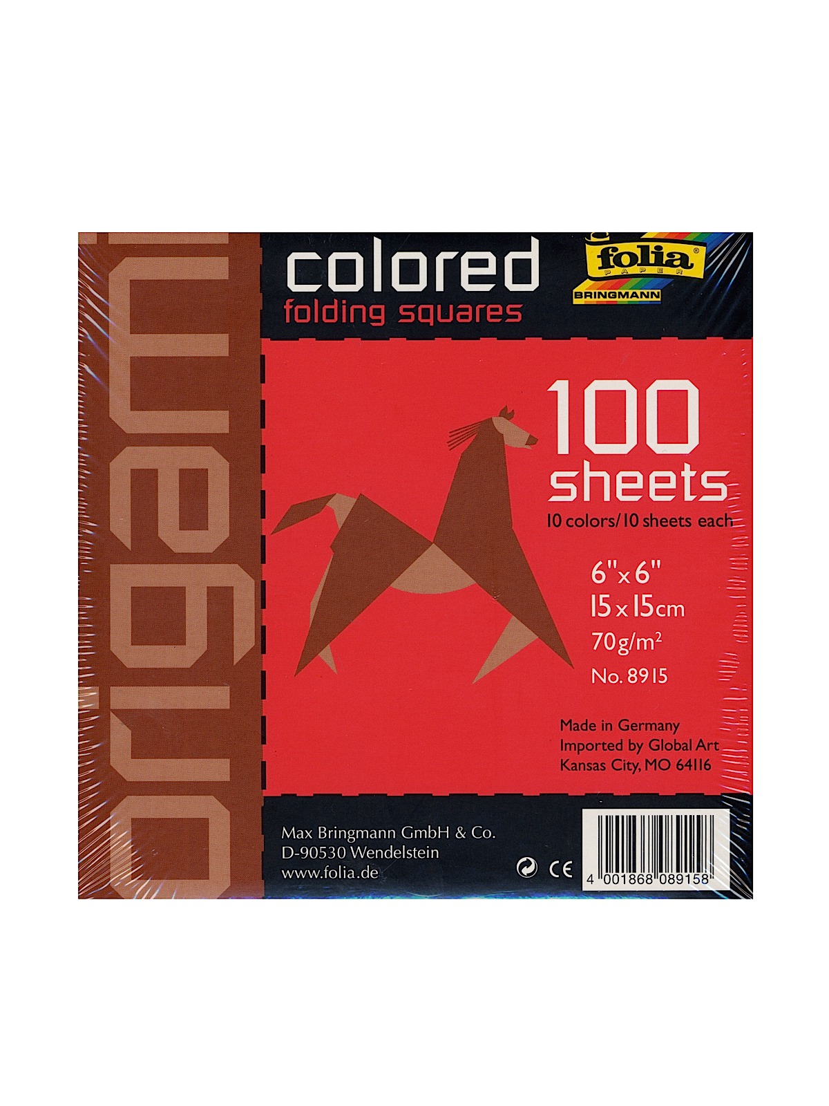 Origami Colored Folding Squares assorted colors 6 in. x 6 in. 100 sheets