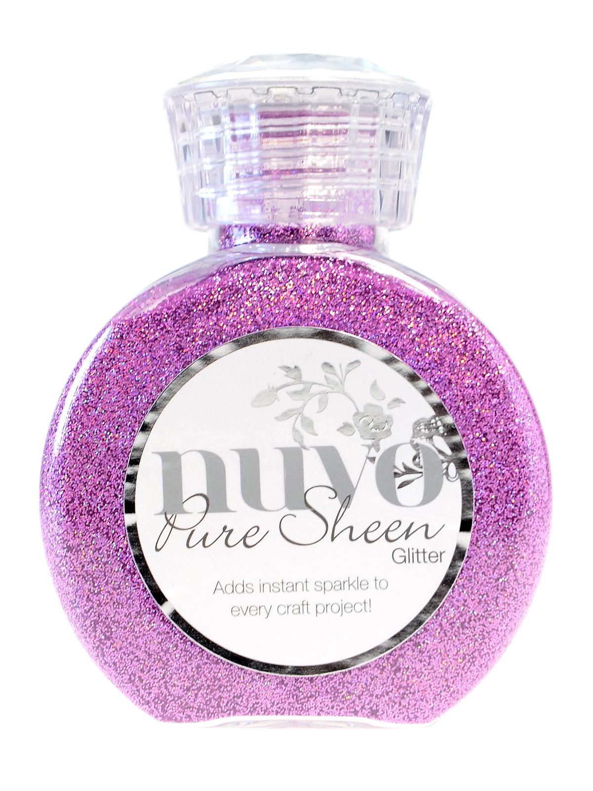 Nuvo Pure Sheen Glitter Hot Pink 100 Ml Bottle