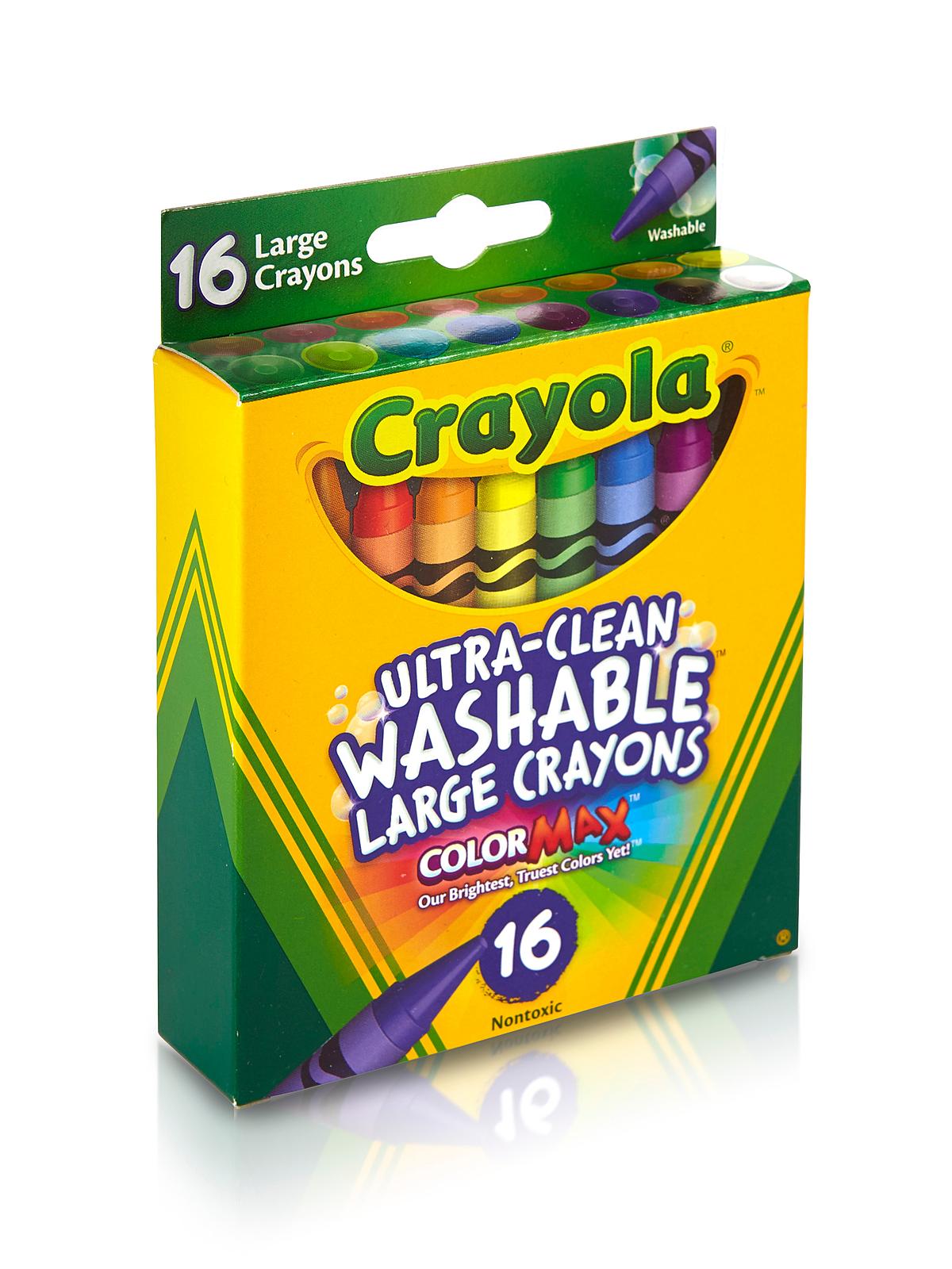 Ultra-clean Washable Large Crayons Box Of 16