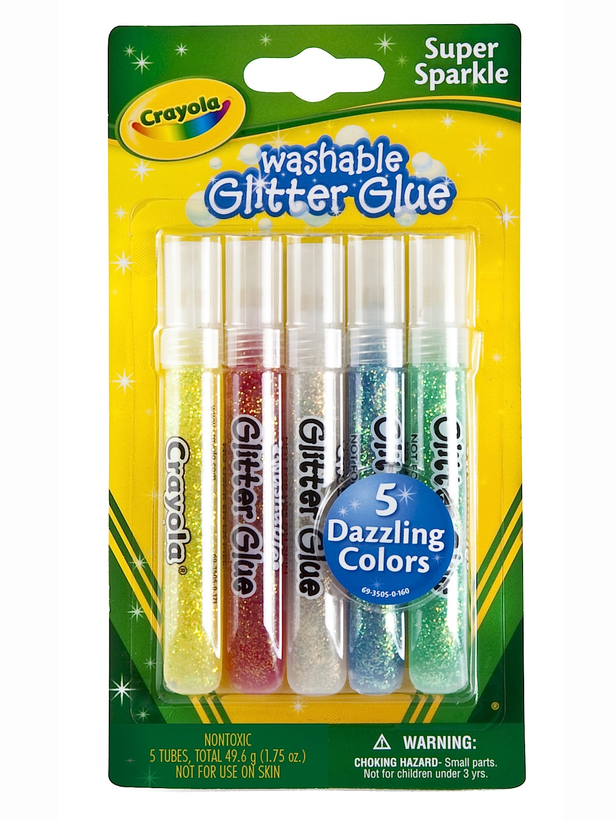 Washable Glitter Glue Super Sparkle Set Of 5