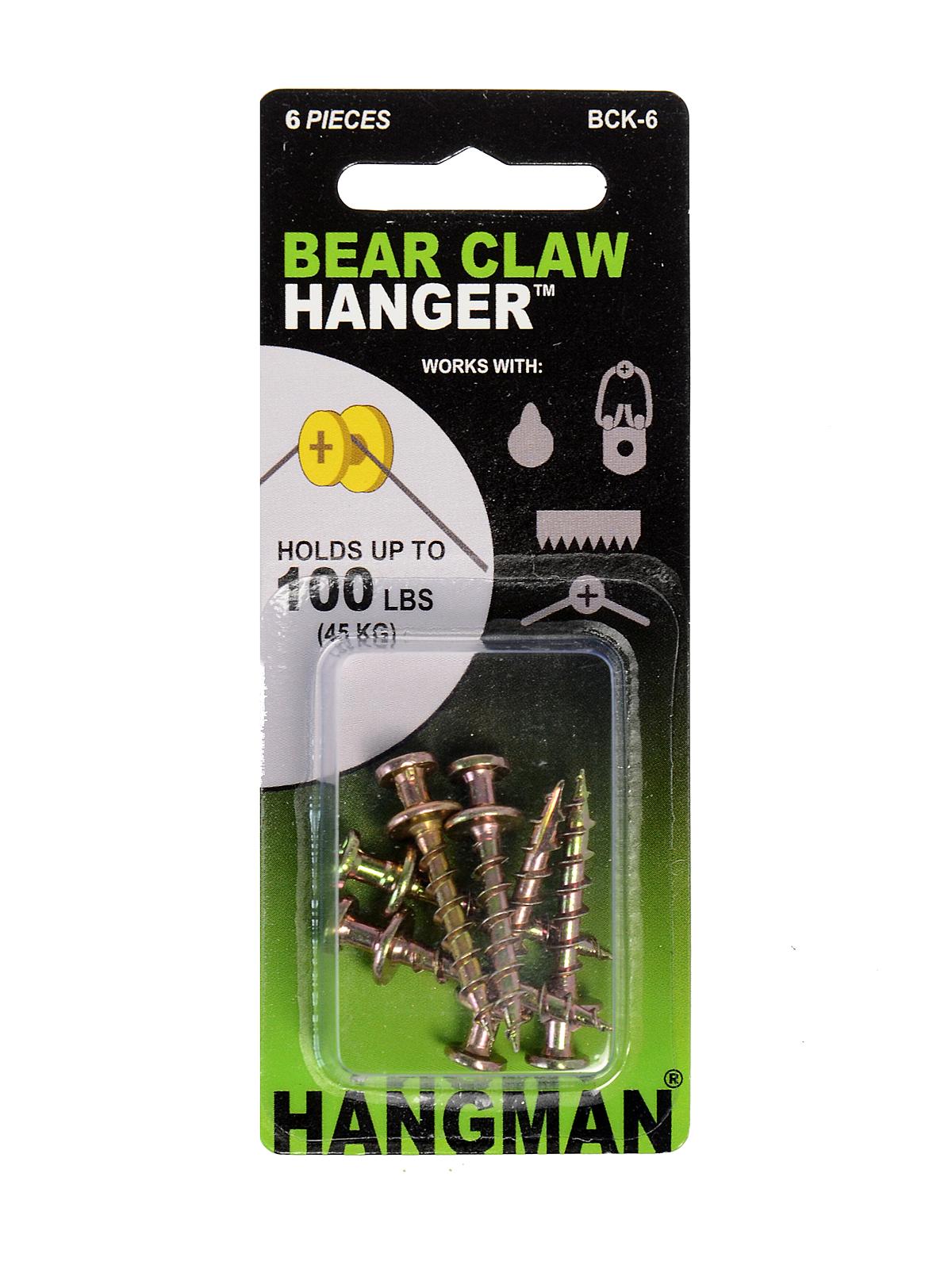 Bearclaw Hanger Double Headed; Gold 1 In. Pack Of 6