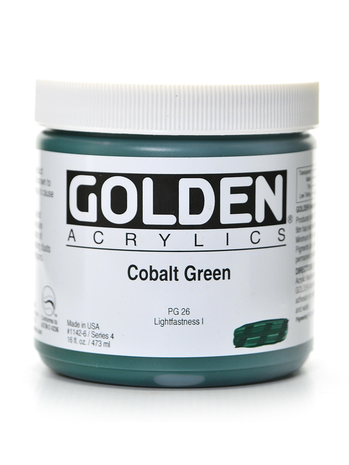 Heavy Body Acrylics Cobalt Green 16 Oz.