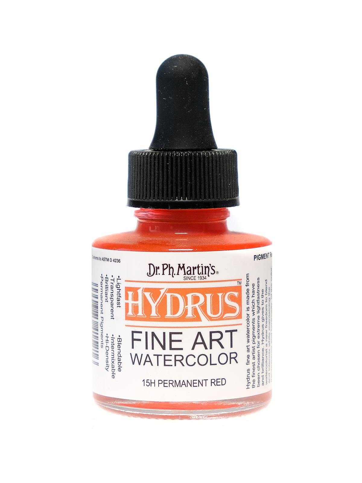 Hydrus Fine Art Watercolor Permanent Red