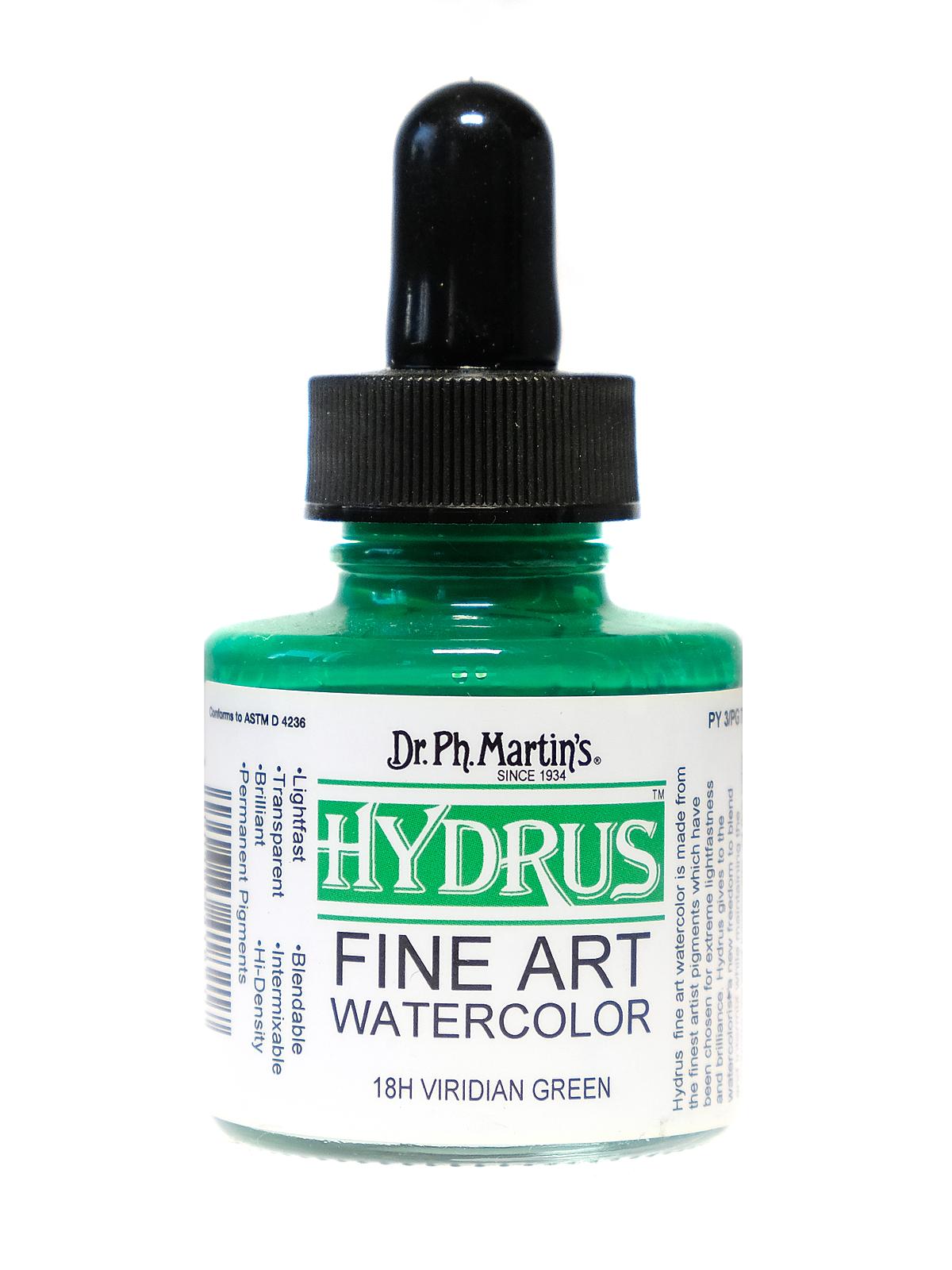 Hydrus Fine Art Watercolor Viridian Green