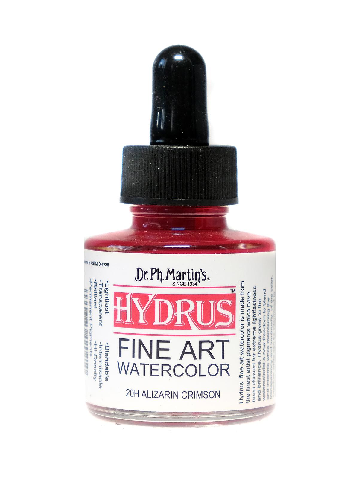 Hydrus Fine Art Watercolor Alizarin Crimson