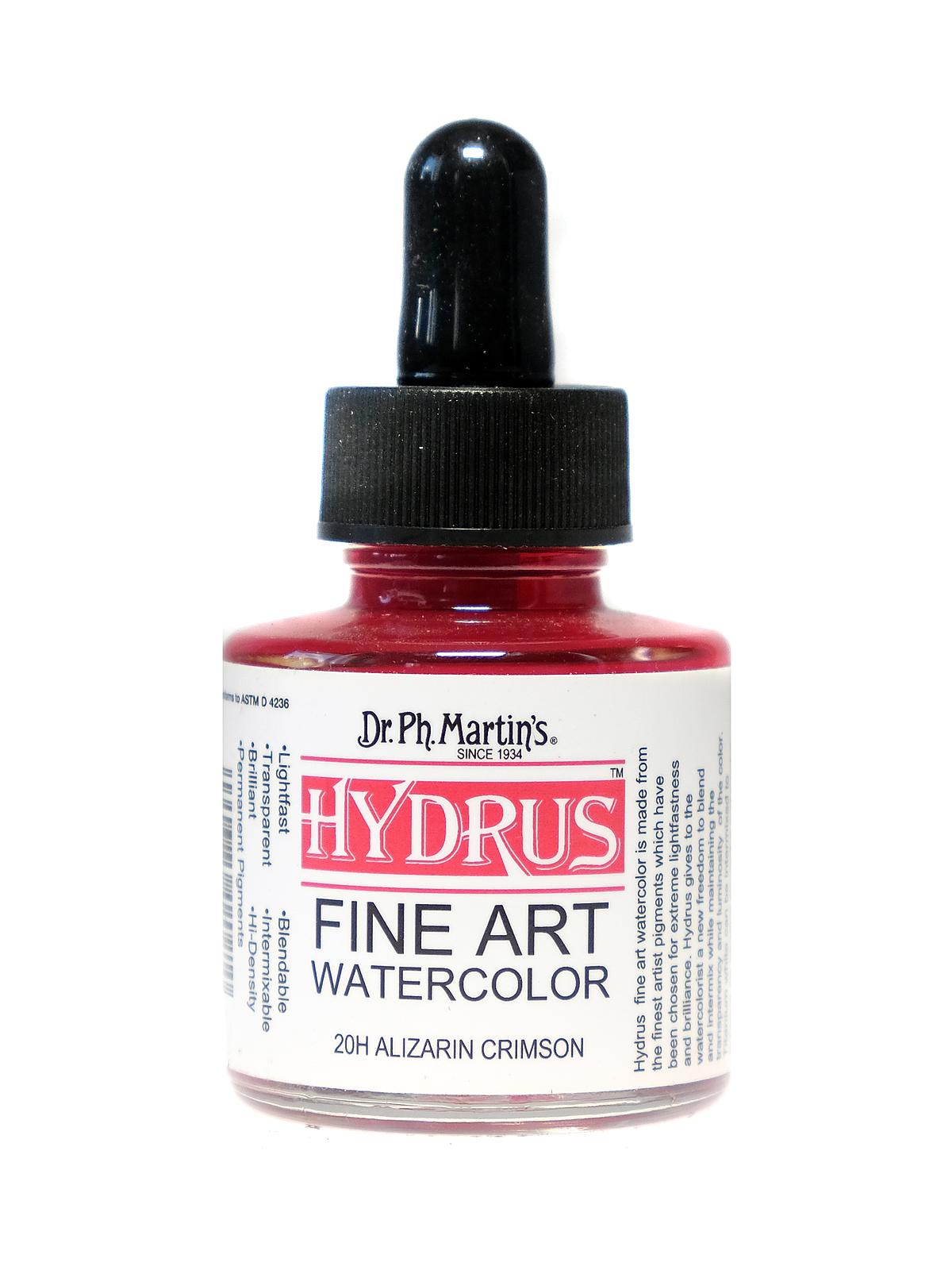 Hydrus Fine Art Watercolor alizarin crimson