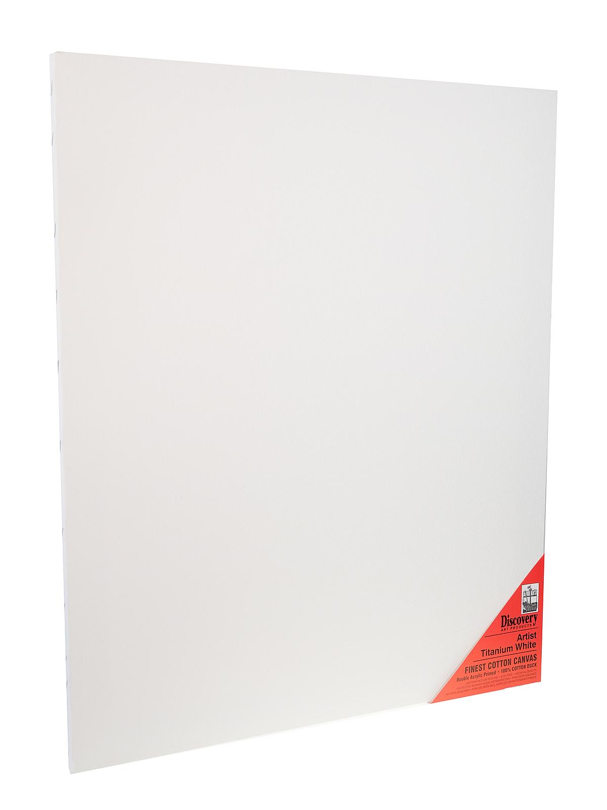 Finest Stretched Cotton Canvas White 20 In. X 24 In. Each