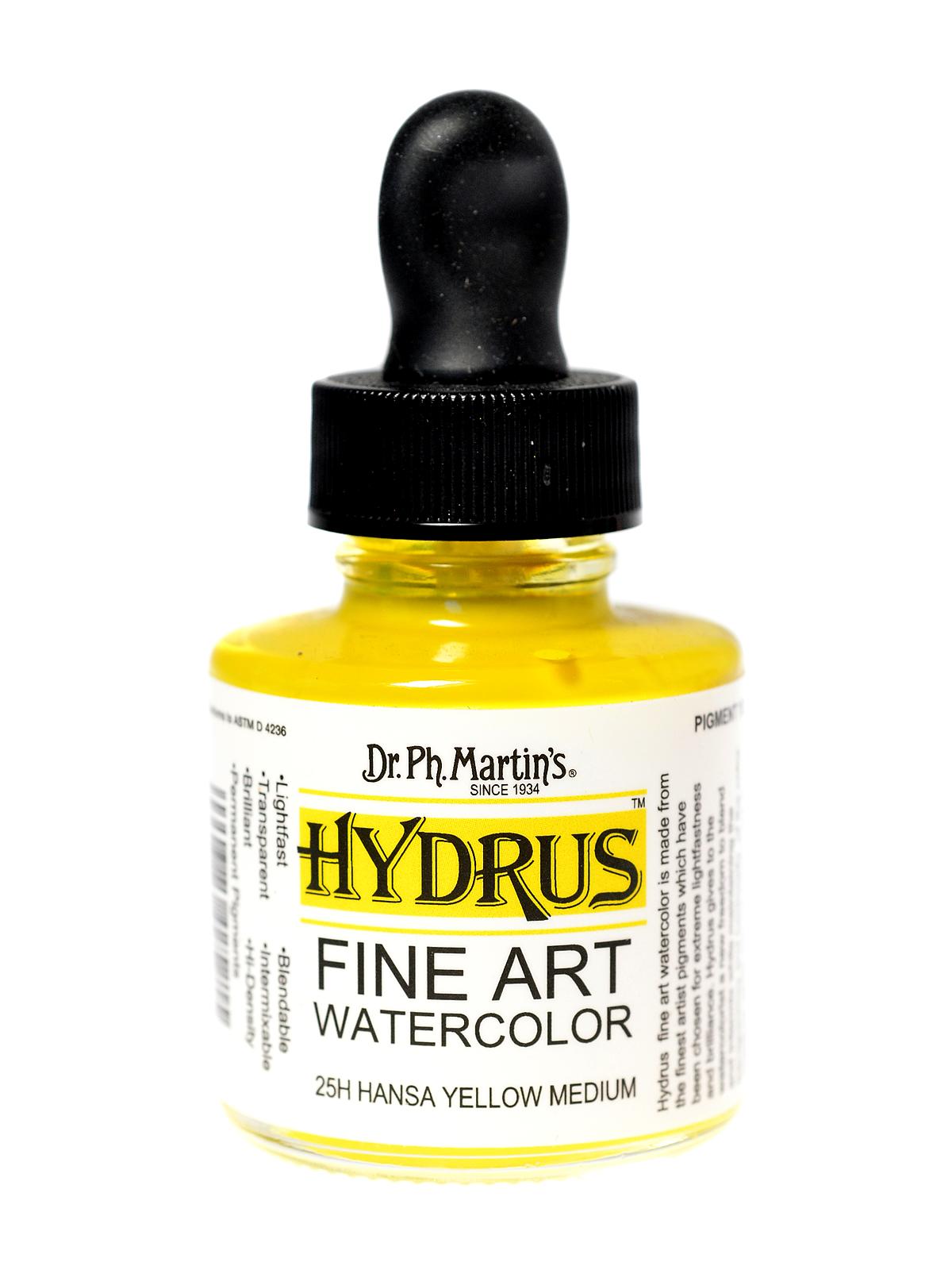 Hydrus Fine Art Watercolor hansa yellow medium