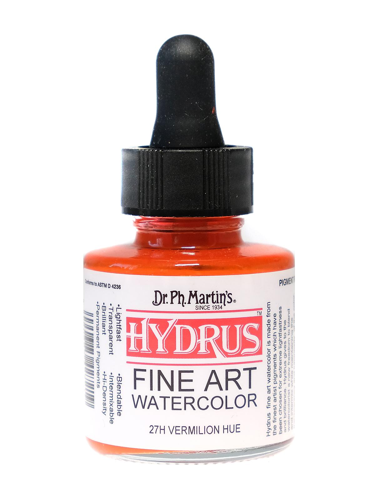 Hydrus Fine Art Watercolor vermilion hue