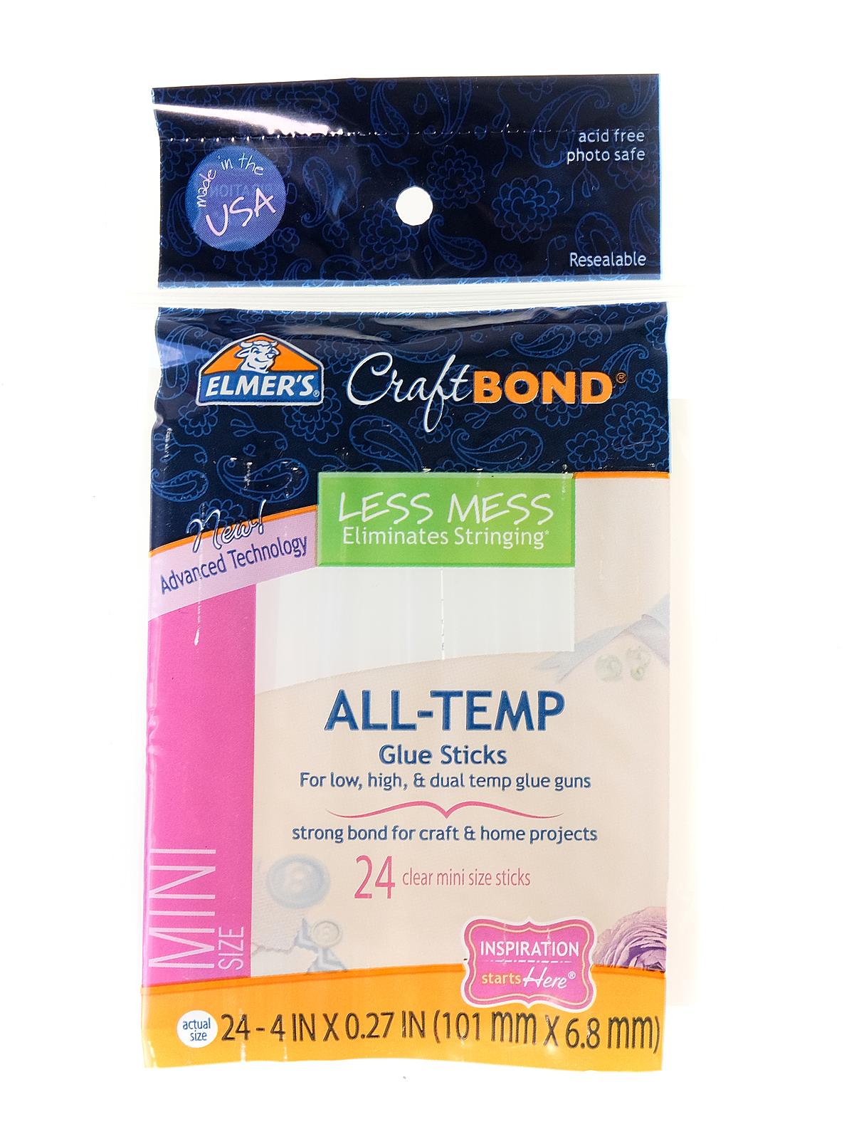 CraftBond All Temp Hot Glue Sticks 4 in. .27 in. pack of 24