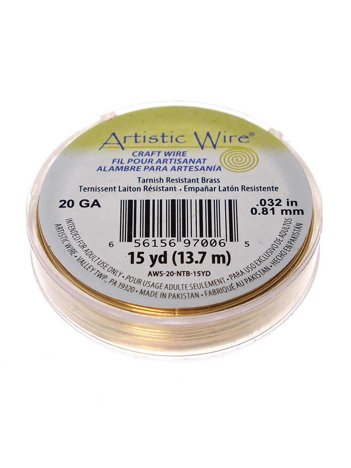Spools 15 yd. non-tarnish brass 20 gauge