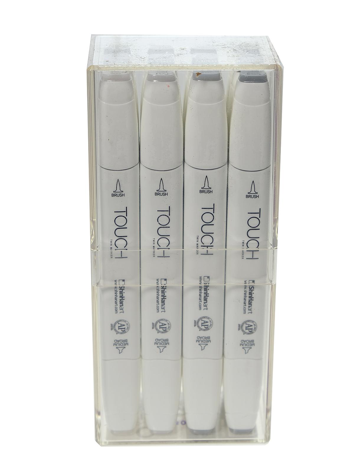 Touch Twin Brush Marker Sets set of 12 cool grey