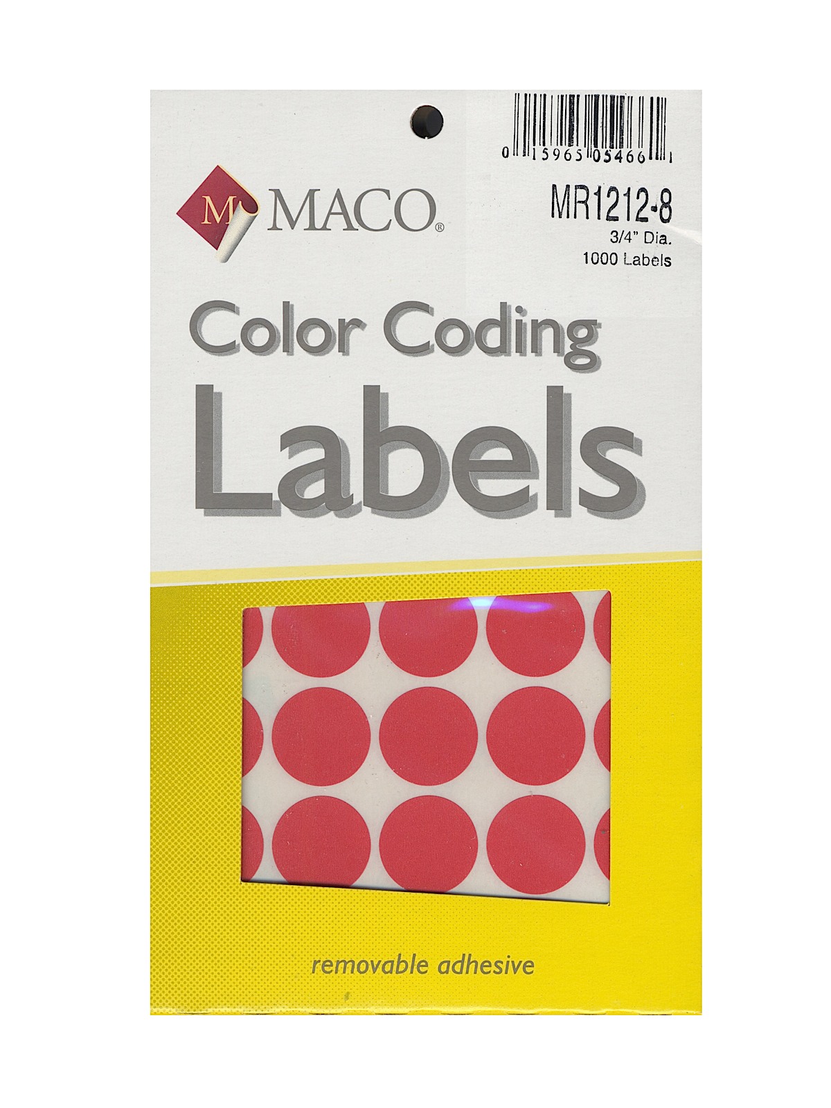 Color Coding Labels 3 4 in. round red pack of 1000
