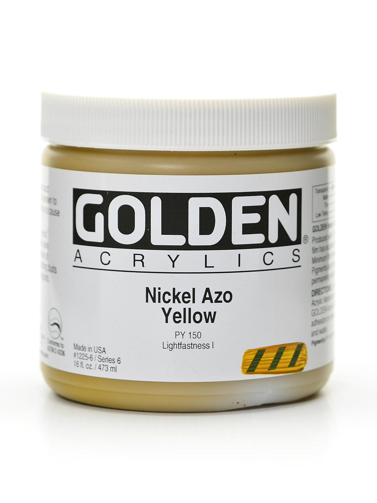 Heavy Body Acrylics nickel azo yellow 16 oz.