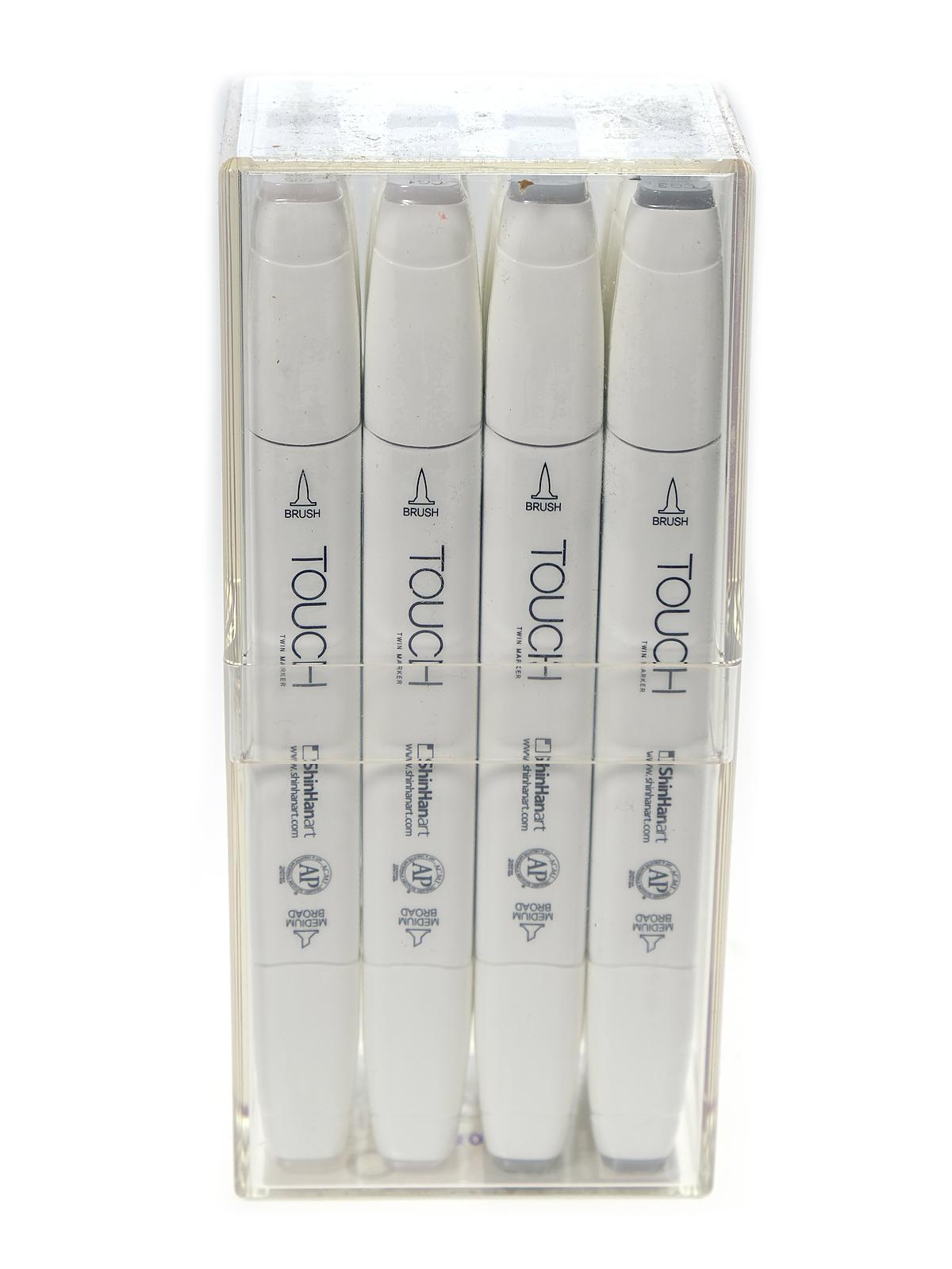 Touch Twin Brush Marker Sets set of 12 warm grey