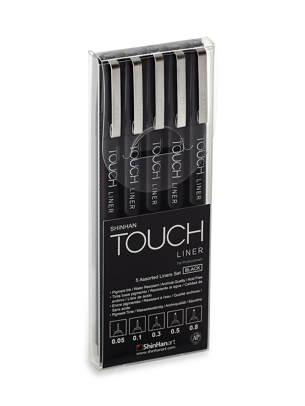 Touch Liner Sets set of 5 black assorted