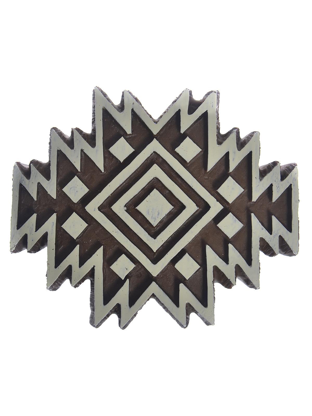Fabric Creations Block Printing Stamps Medium Aztec Tile Each