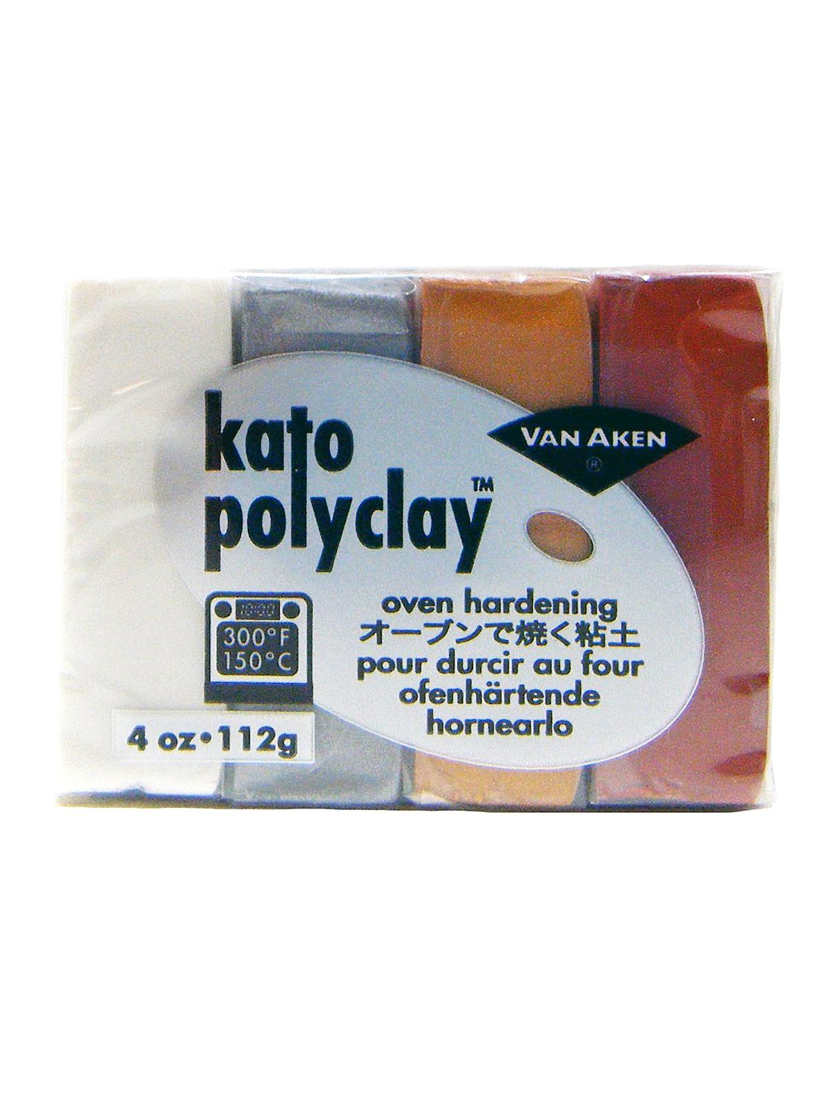 Kato Polyclay Sets Metallic Set Of 4
