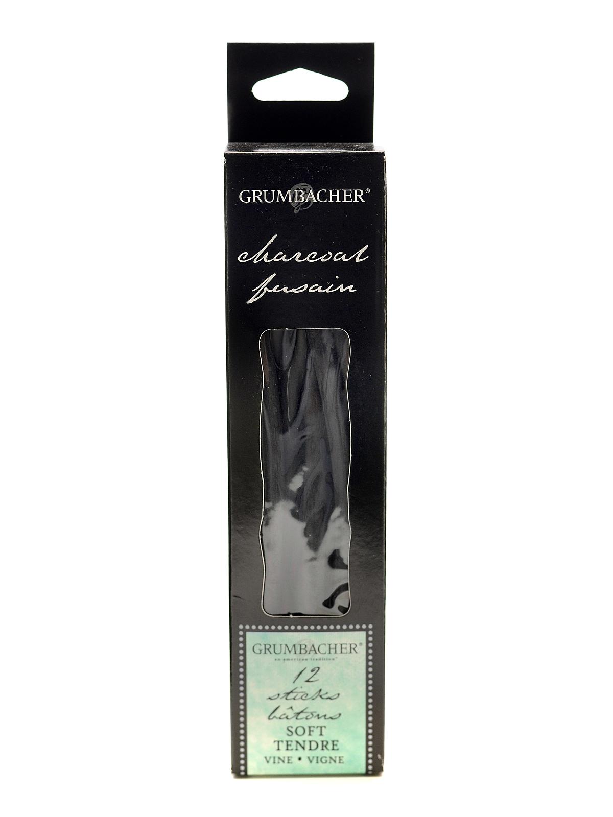 Artists' Charcoal Sticks vine soft pack of 12