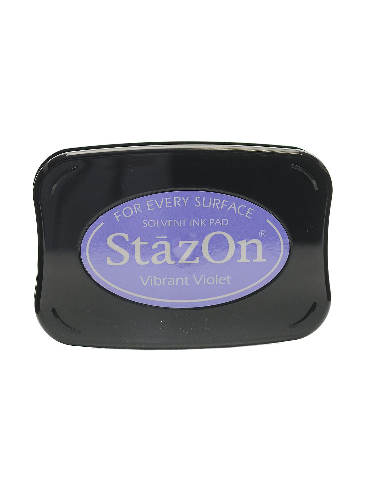 StazOn Solvent Ink vibrant violet 3.75 in. x 2.625 in. full-size pad