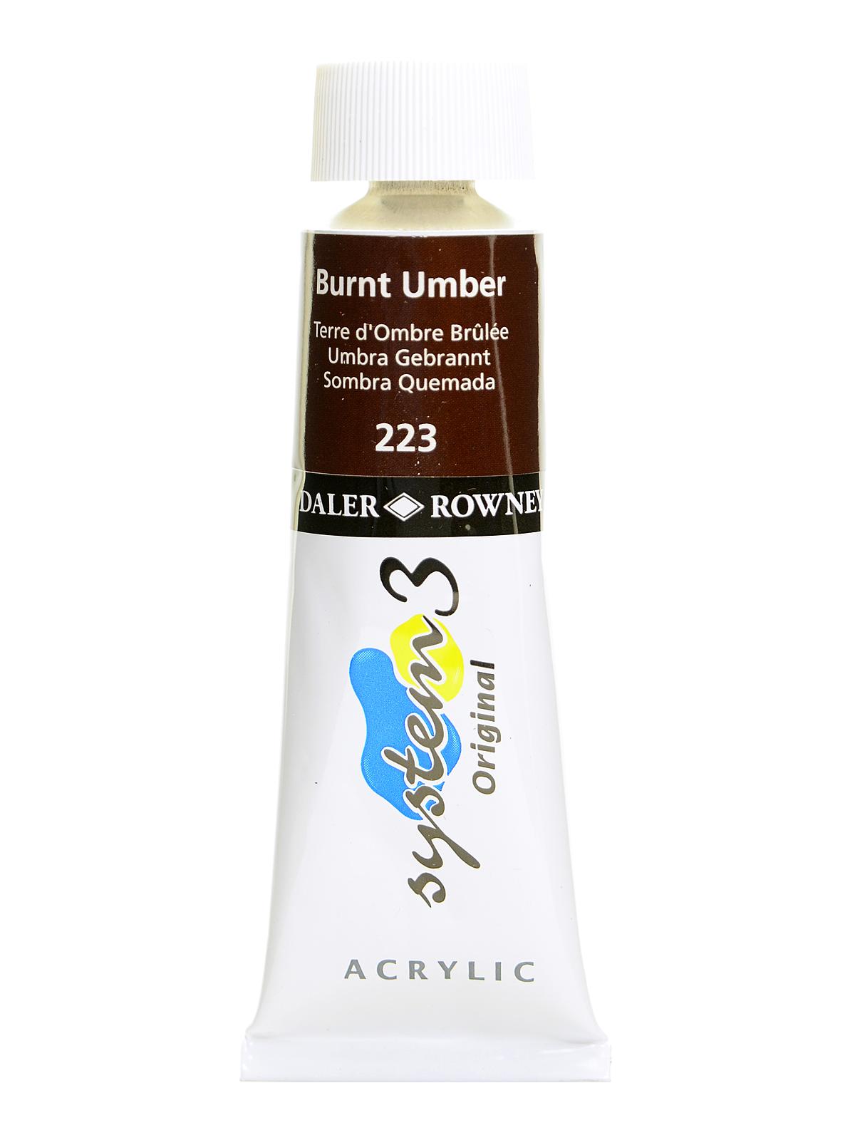 System 3 Acrylic Colour burnt umber 59 ml