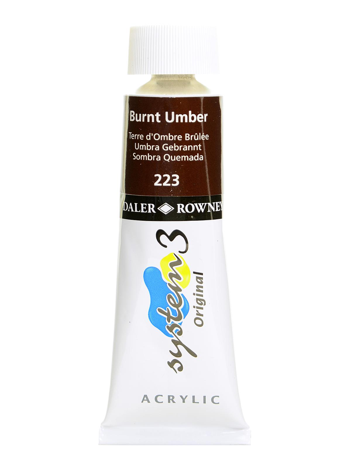 System 3 Acrylic Colour Burnt Umber 75 Ml