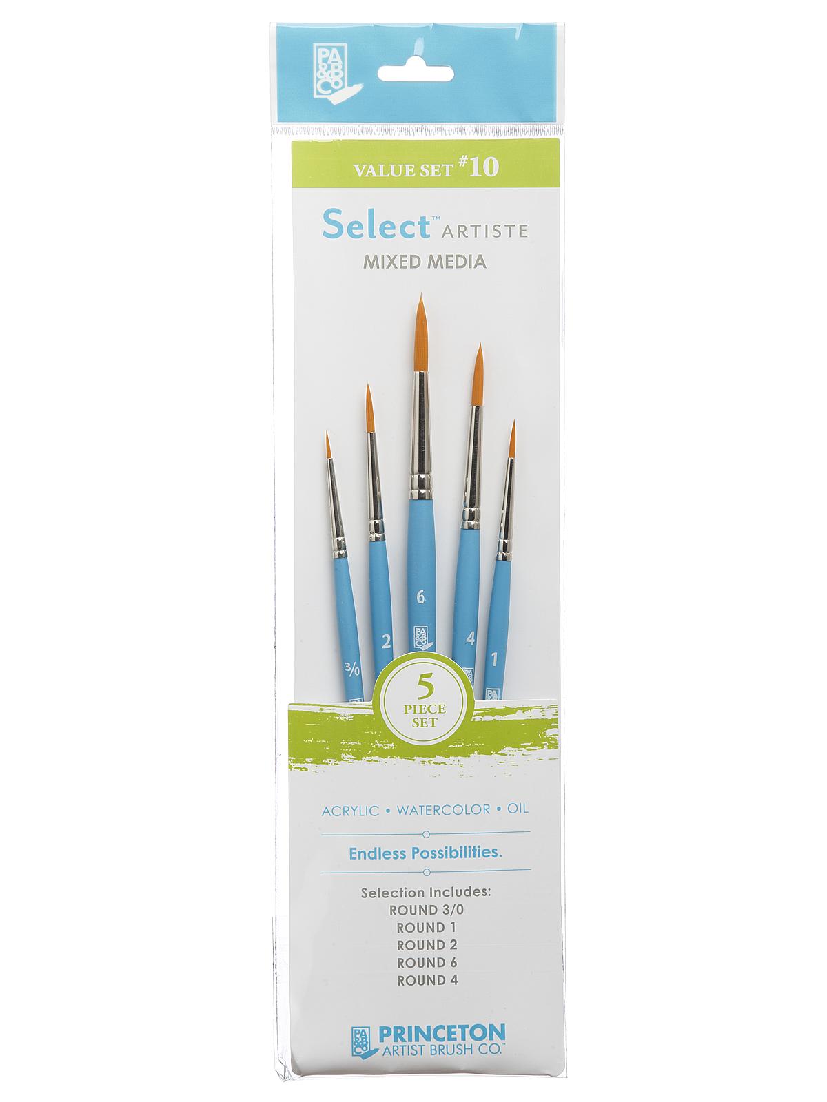 Select Artiste Brush Sets Select Value Set #10 round 3 0, 1, 2, 4, 6