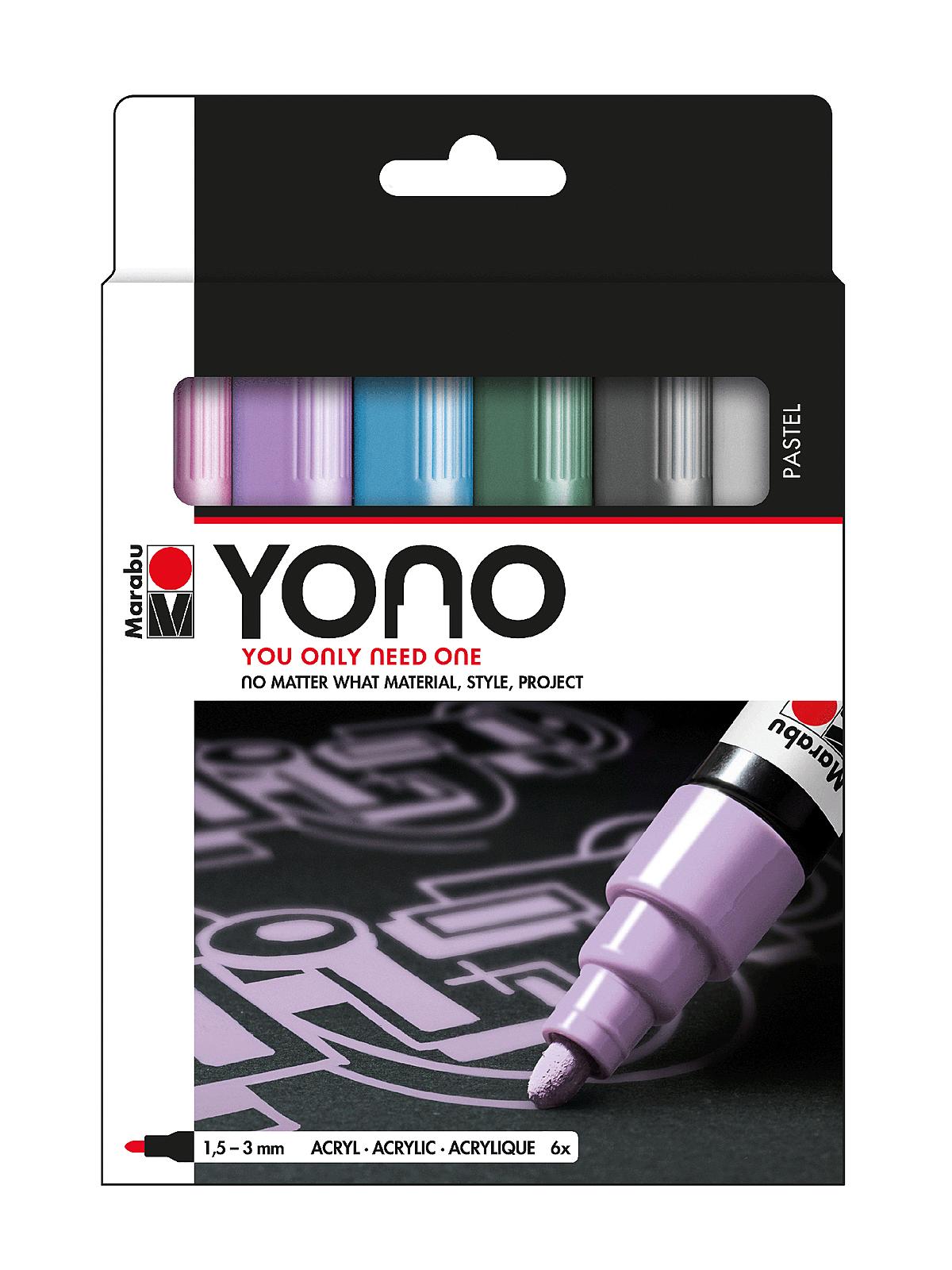 YONO Marker Sets Set Of 6 Pastel Colors