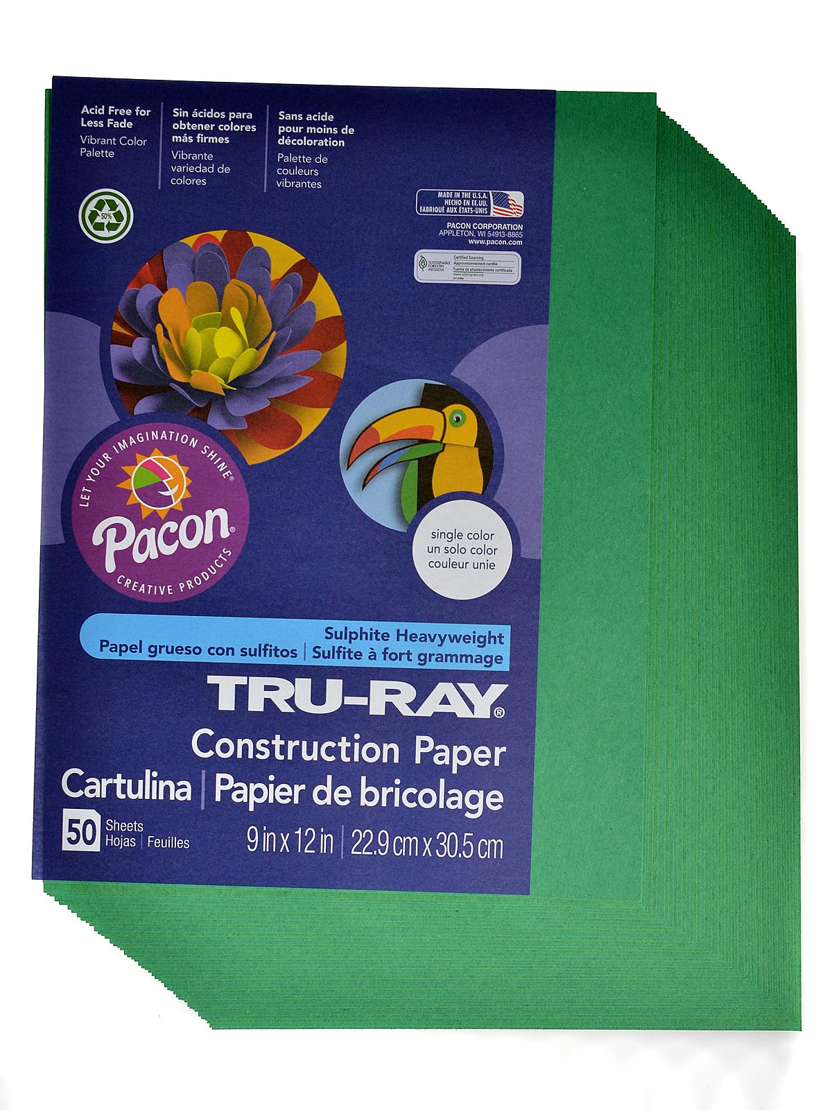 Sulphite Construction Paper holiday green 9 in. x 12 in. 50 sheets
