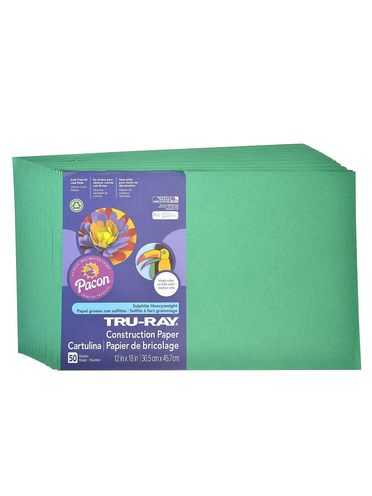 Sulphite Construction Paper holiday green 12 in. x 18 in. 50 sheets