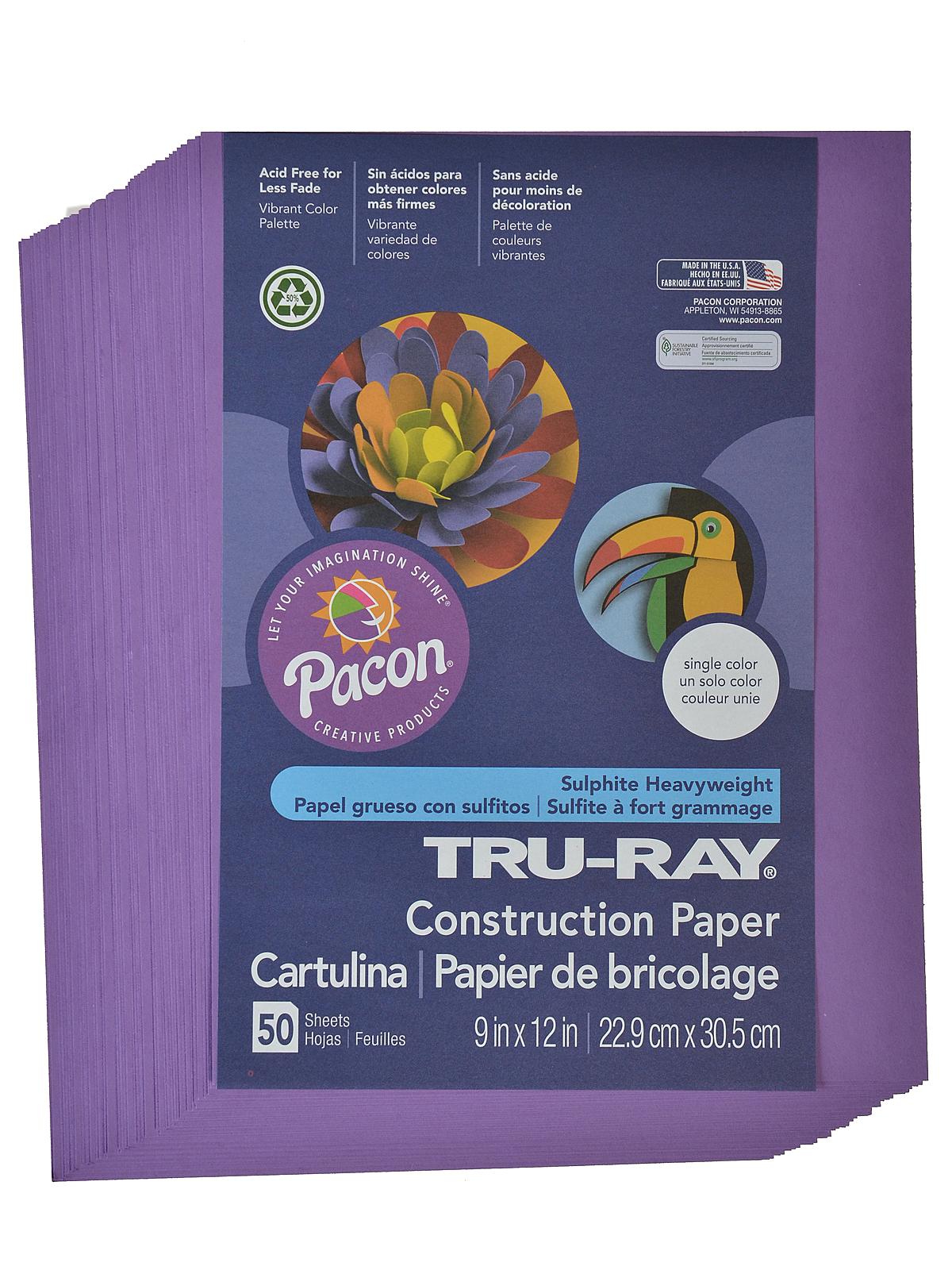 Sulphite Construction Paper violet 9 in. x 12 in. 50 sheets