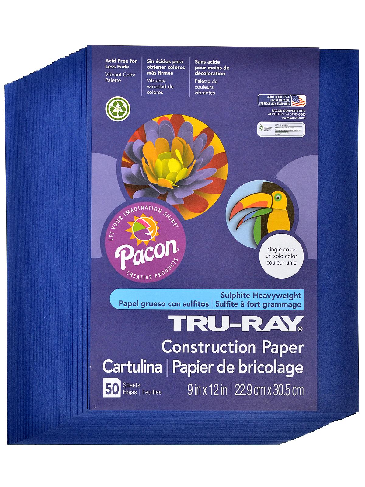 Sulphite Construction Paper royal blue 9 in. x 12 in. 50 sheets