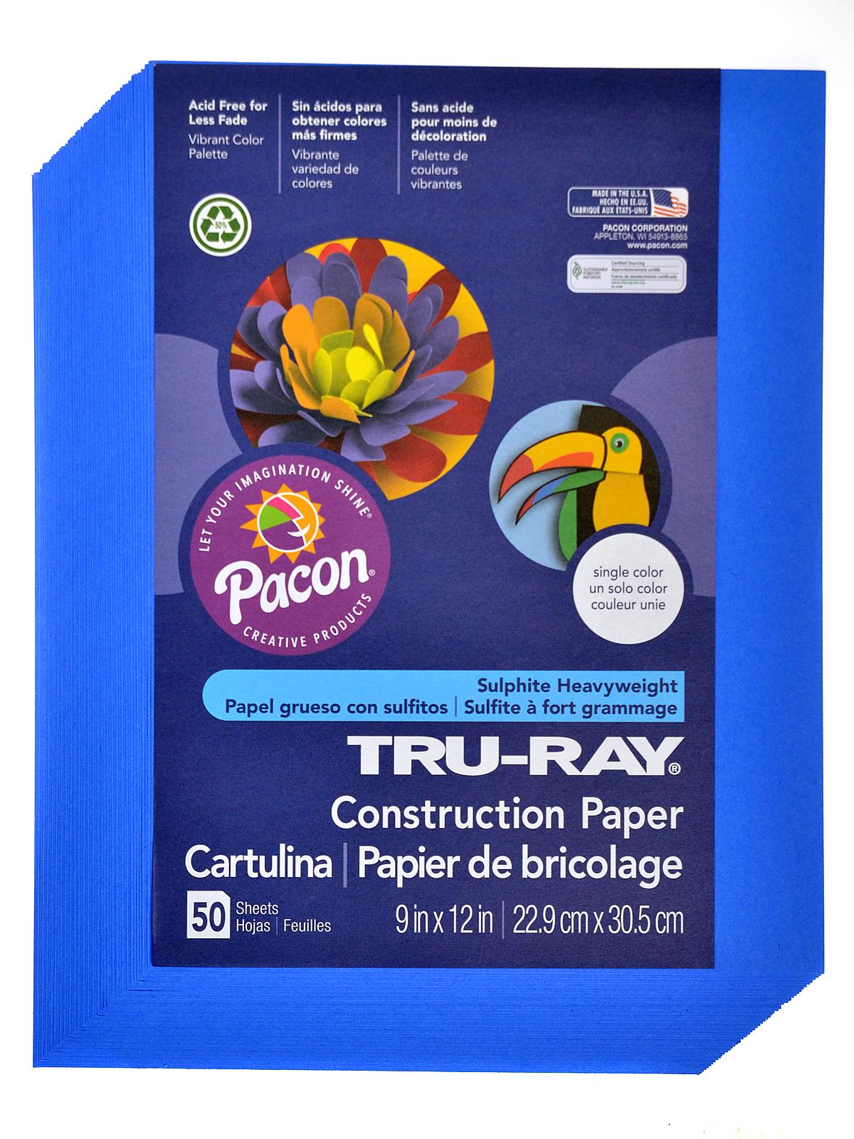 Sulphite Construction Paper Blue 9 In. X 12 In. 50 Sheets